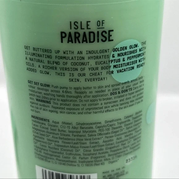 Isle Of Paradise Self Tanning Butter Hello Golden Glow 16.9 Fl Oz New + Pump - Picture 5 of 11